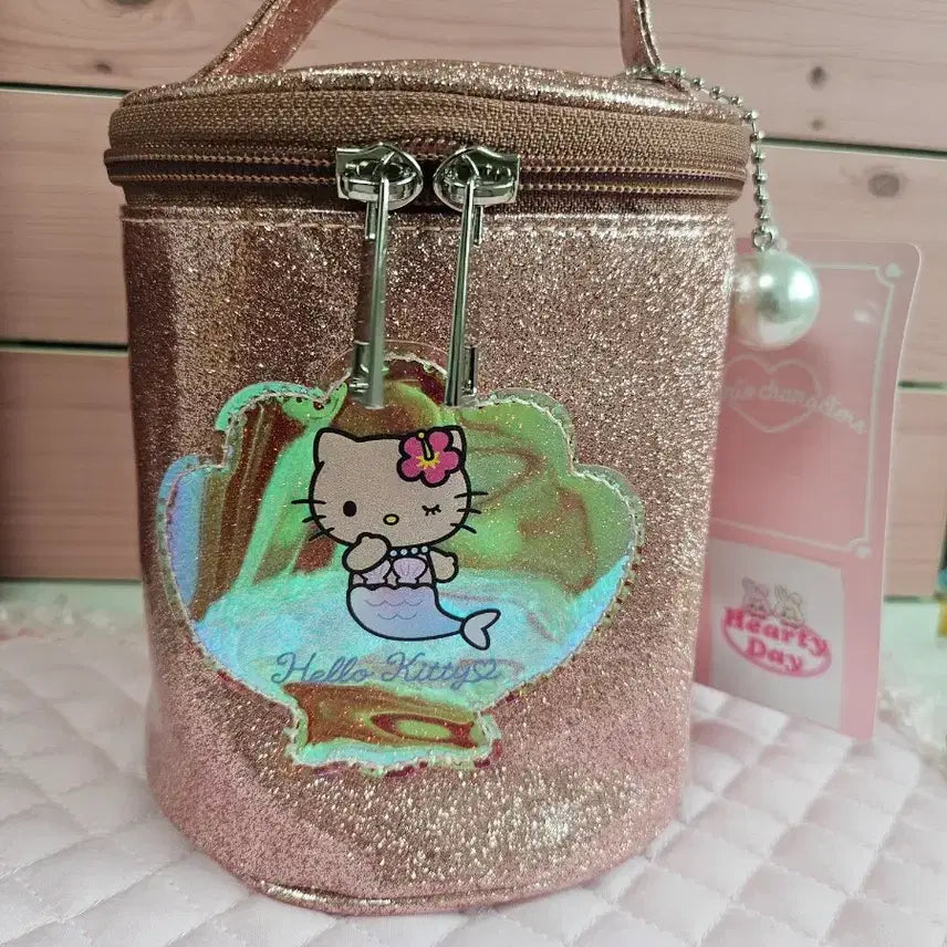 [BUNJANG] Sanrio Hello Kitty Mermaid Round Pouch / (일본정품) 산리오 인어 헬로키티 원형 파우치