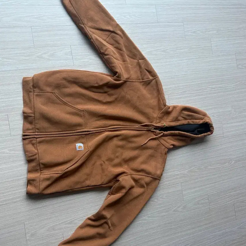 [BUNJANG] Carhartt Brown Hooded Zip-Up Sweatshirt - Size M / 칼하트 후드 집업 브라운 M 된장