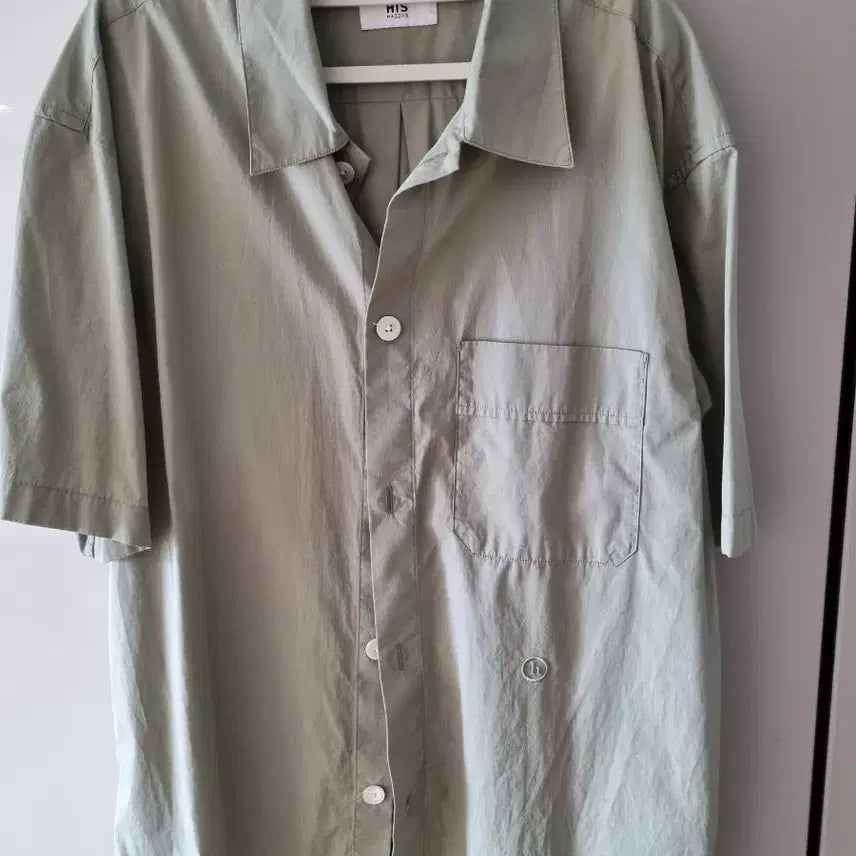 [BUNJANG] Hazzys Khaki Cotton Oversized Fit Shirt Medium / 헤지스 셔츠 카키 M 사이즈