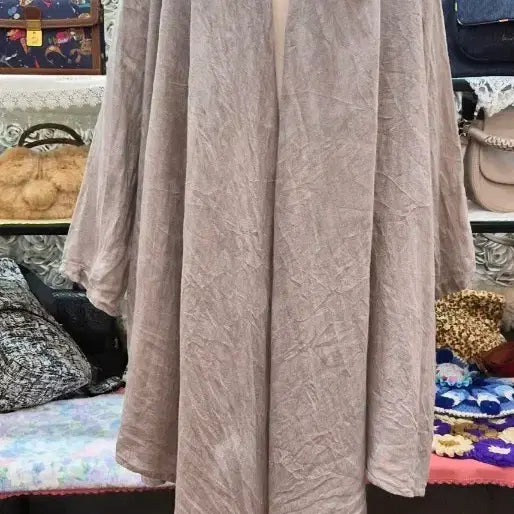 [BUNJANG] 100% Linen Loose Fit Maxi Long Cardigan / 마100% 루즈핏 맥시 롱가디건(FREE)(99까지)