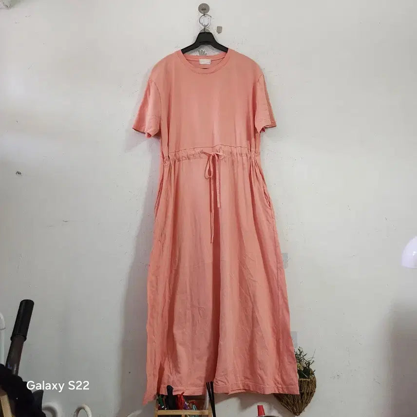 [BUNJANG] Cotton Maxi Dress Coral / 코튼 맥시 면원피스 코랄