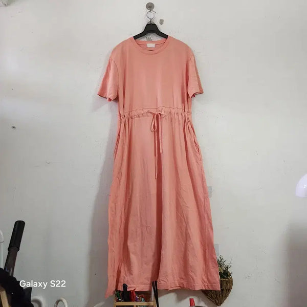 [BUNJANG] Cotton Maxi Dress Coral / 코튼 맥시 면원피스 코랄