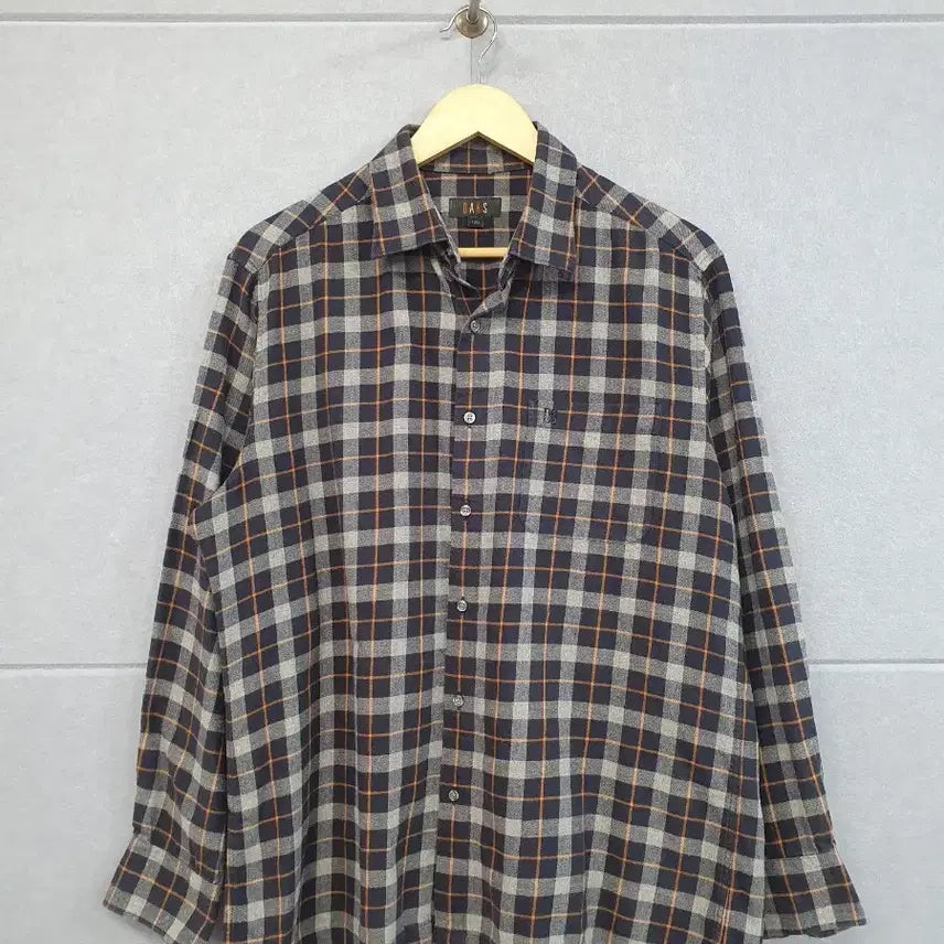 [BUNJANG] Daks Check Shirt 105 Navy/Gray / #닥스 체크셔츠 105 네이비/그레이