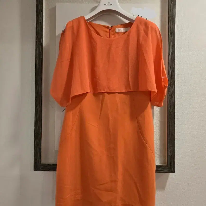 [BUNJANG] Sweet Soup Orange Cape Mini Dress / 스위트숲 sweet soup 오렌지 케이프 미니 원피스