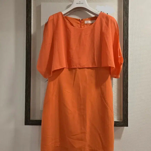 [BUNJANG] Sweet Soup Orange Cape Mini Dress / 스위트숲 sweet soup 오렌지 케이프 미니 원피스