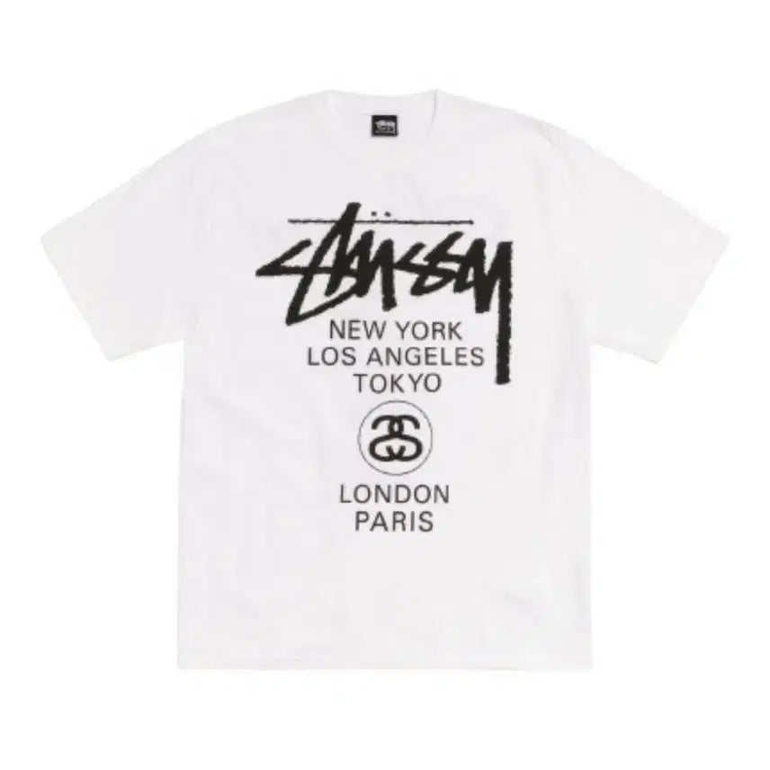 [BUNJANG] Stussy World Tour T-Shirt / 크림 정품) 스투시 월드투어 반팔