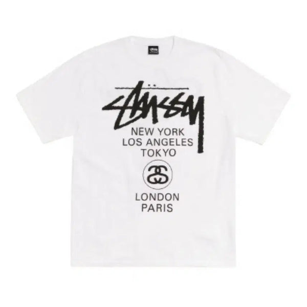 [BUNJANG] Stussy World Tour T-Shirt / 크림 정품) 스투시 월드투어 반팔