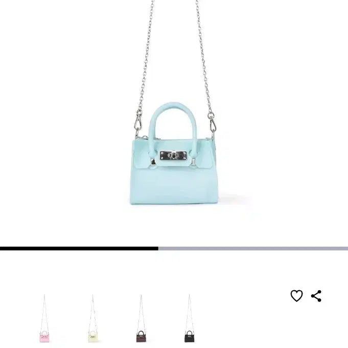 [BUNJANG] Dinit Jelly Chain Mini Bag - Ice Blue / 다이닛 젤리 체인 미니백_ 아이스블루