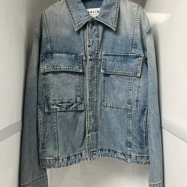 [BUNJANG] Solid Homme 22SS Blue Gradient Denim Jacket Size 48 / 솔리드옴므 22ss 블루 그라데이션 데님 자켓 48사이즈