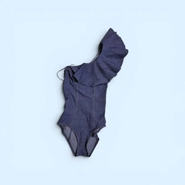[BUNJANG] Lisa Marie Fernandez Denim One-Piece Swimsuit / 새상품수영복 리사마리 페르난데즈 데님 원피스 수영복 1