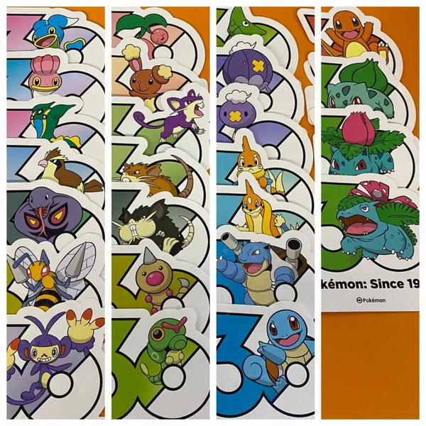 [BUNJANG] Pokemon 30th Anniversary Logo Sticker Collection - Eeveelutions, Mew / (교환) 포켓몬 부산 팝업 느긋느긋 바캉스 30주년 로고스티커 컬렉션