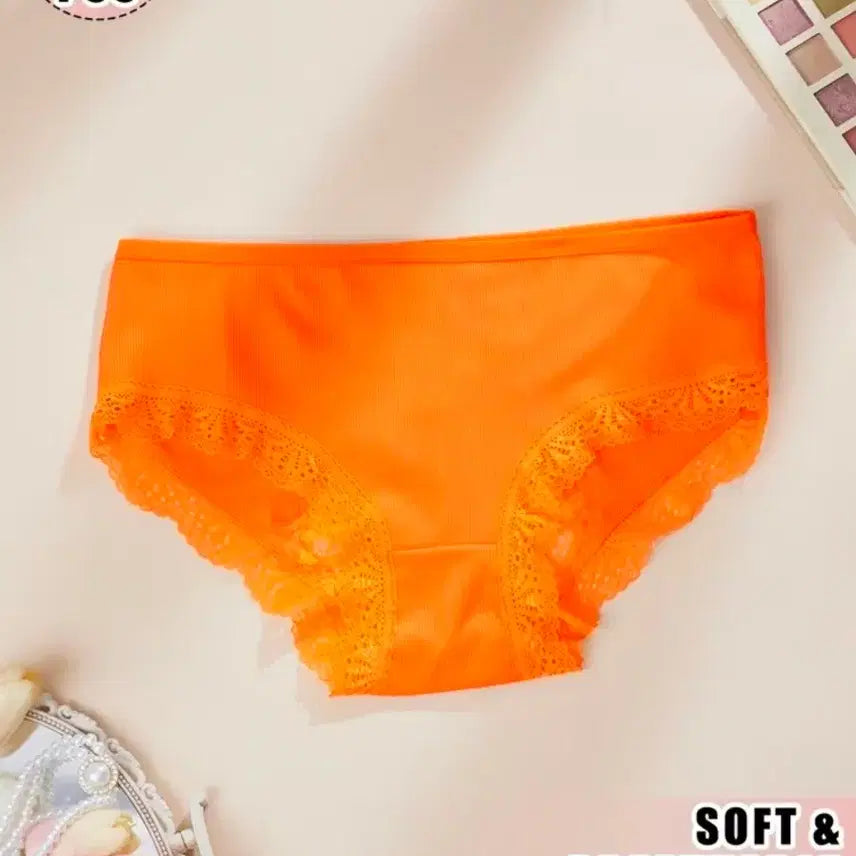 [BUNJANG] Orange Lace Panty - Size 77 / 오렌지색 레이스 팬티 1개, 77사이즈