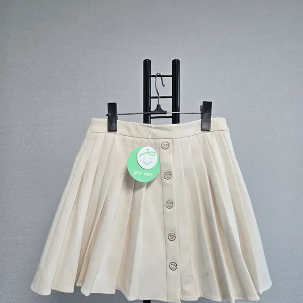 [BUNJANG] Piv Vee Ivory Pleated Golf Skirt / 피브이 (piv vee) 아이보리 골프웨어 플리츠 스커트