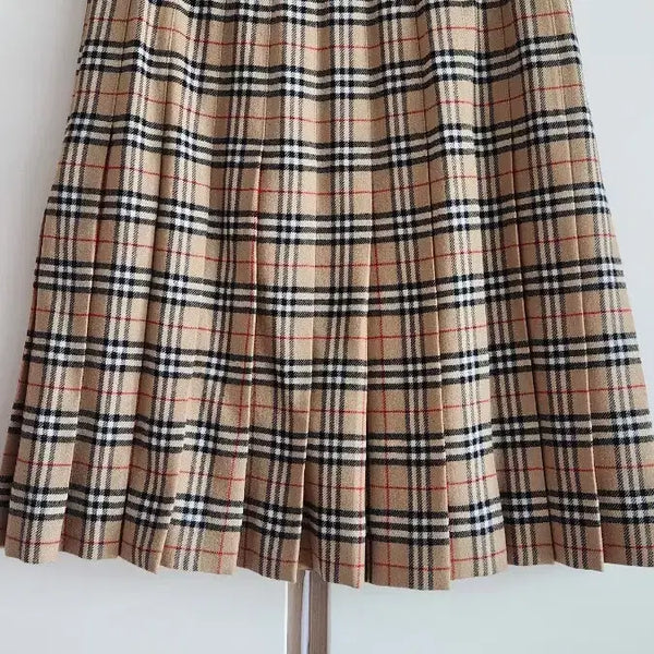 [BUNJANG] Burberry Winter Check Pleated Skirt / 버버리 겨울 체크 플리츠 스커트