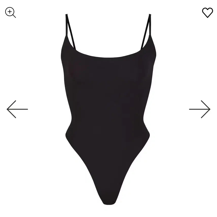 [BUNJANG] Skims Spaghetti Strap Bodysuit Black / skims 스킴스 바디수트