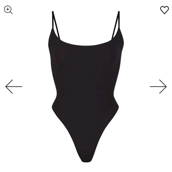 [BUNJANG] Skims Spaghetti Strap Bodysuit Black / skims 스킴스 바디수트