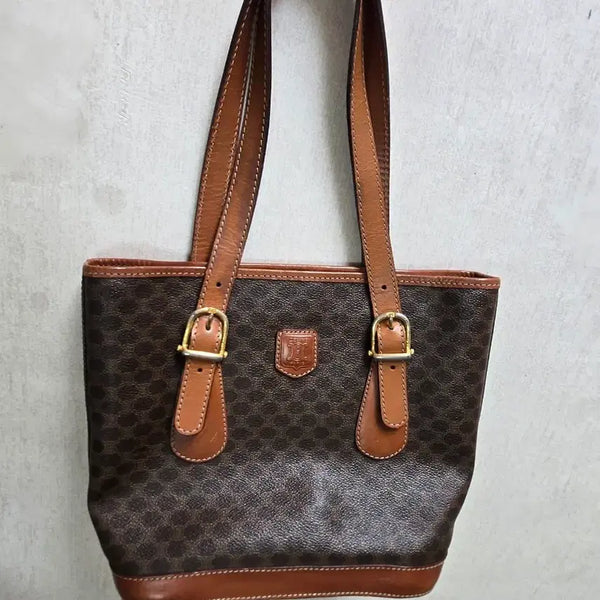 [BUNJANG] Celine Macadam Shoulder Bag Brown Vintage / 셀린느 마카담 숄더백 브라운 빈티지백