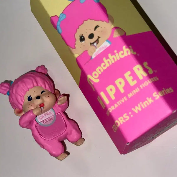 [BUNJANG] Monchhichi Hyper Berry Pink (Opened) / 컬러 몬치치 히퍼 베리핑크