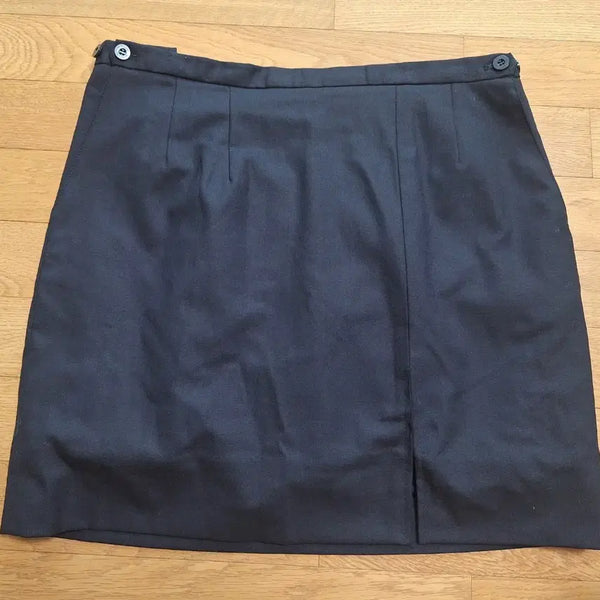 [BUNJANG] School Uniform Skirt (Spring/Autumn) - Black / 예쁜 여자교복 춘추용 교복치마 단색(86, 블랙)