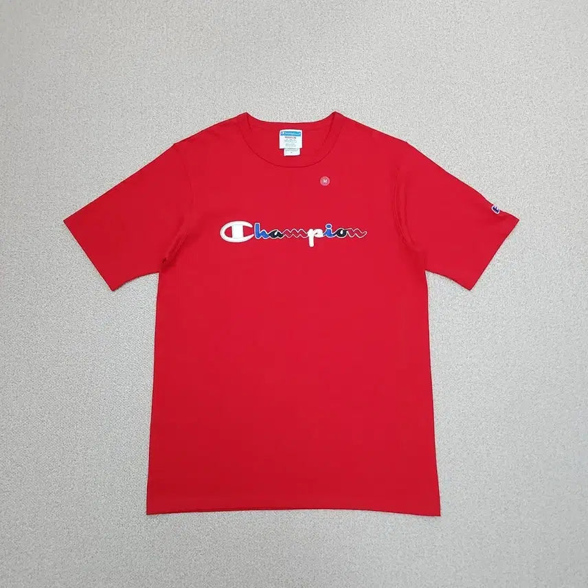 [BUNJANG] Champion Men's Lettering Logo T-Shirt / (M)Champion 남자 반팔 티셔츠 레터링 로고 여름 W4425