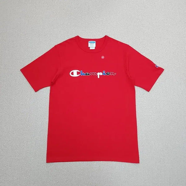 [BUNJANG] Champion Men's Lettering Logo T-Shirt / (M)Champion 남자 반팔 티셔츠 레터링 로고 여름 W4425