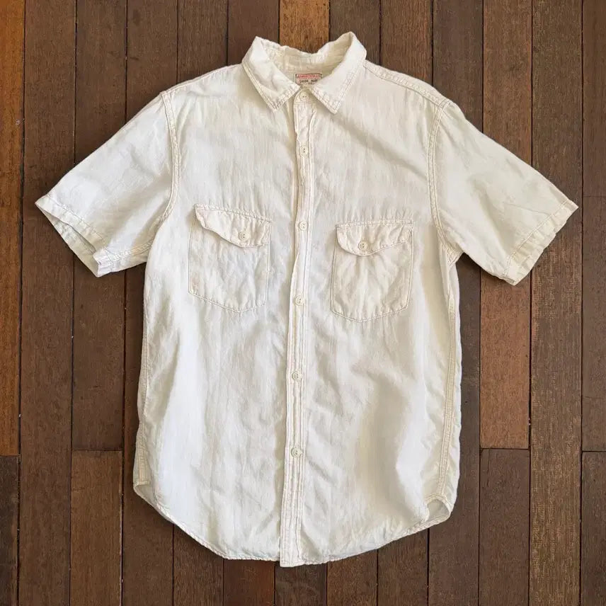 [BUNJANG] Freewheelers Short Sleeve Work Shirt / 프리휠러스 Freewheelers 반팔 워크 셔츠 남방