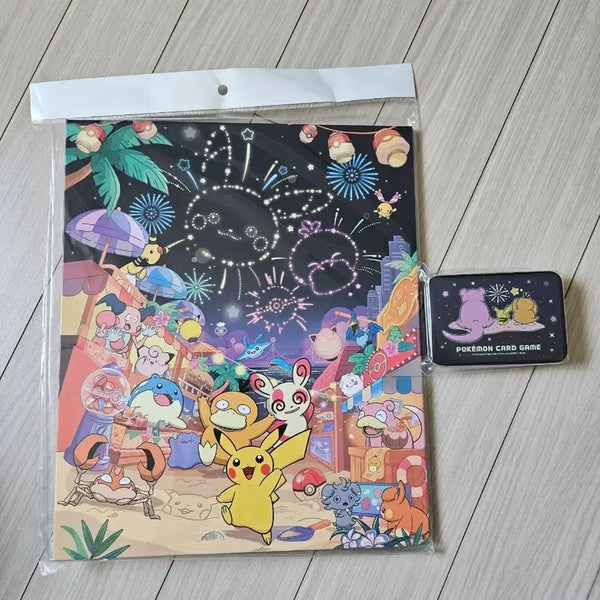 [BUNJANG] Pokemon Card Busan Pop-Up Exclusive Fireworks Collection File Tin Case Set (2 Types) / 품절상품)포켓몬 카드 부산팝업 불꽃놀이 컬렉션파일 틴케이스 2종세트