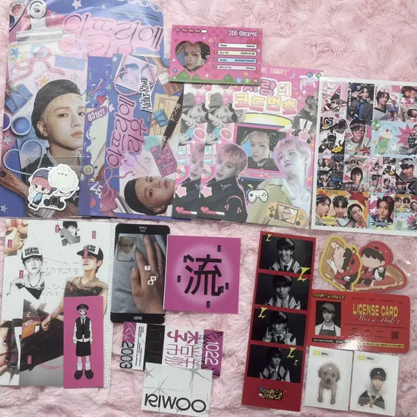 [BUNJANG] BOYNEXTDOOR Riwoo & Yunhak Birthday Cafe Bundle Set Calendar & Lucky Draw Sticker Set / 보넥도 리우 운학 생일카페 특전 달력 럭드 보이넥스트도어 생일 생일컵 일괄
