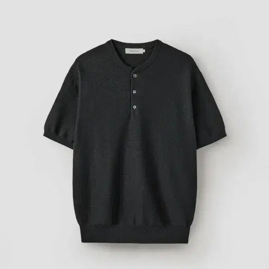 [BUNJANG] Unionblue Henry Neck Short Sleeve Knit / [L] 유니온블루 헨리넥 반팔 니트