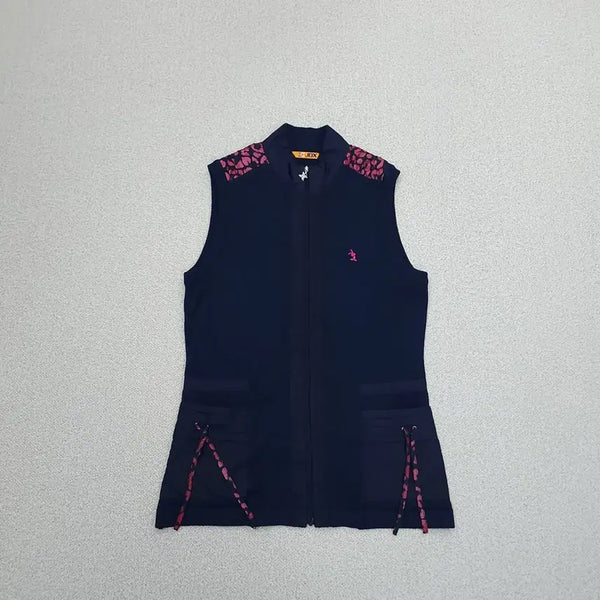 [BUNJANG] JDX Women's Zip-Up Knit Vest W4426 / (95)JDX 여성 골프 집업 니트 져지 조끼 베스트 W4426