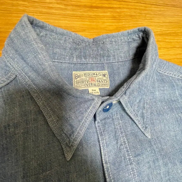 [BUNJANG] Buzz Rickson Shop Coat Shirt / 버즈릭슨 샵브레이 셔츠 17-17 1/2