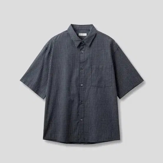 [BUNJANG] Asrv Check Pattern Short Sleeve Shirt Navy / [L] 애습 잔체크 반팔 셔츠