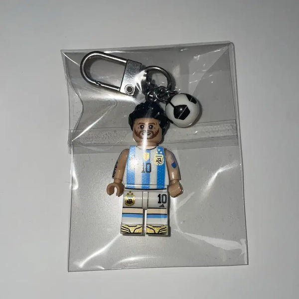 [BUNJANG] Lionel Messi Argentina Lego Keychain / 메시 아르헨티나 레고 키링