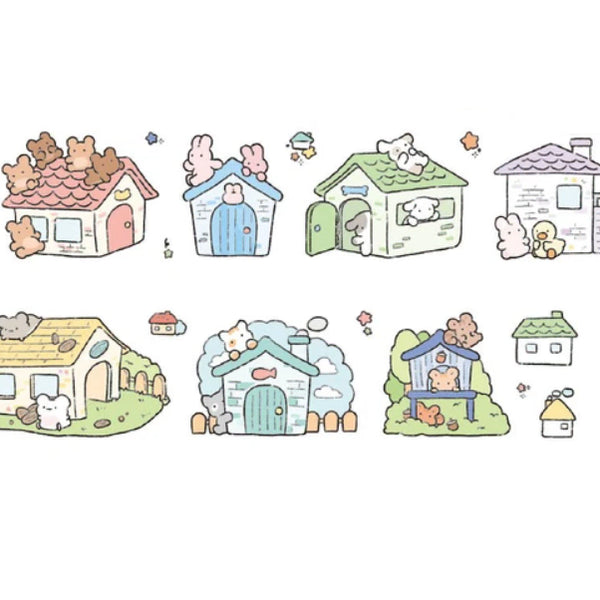 [BUNJANG] Hiyane Our House Why Did You Come? Transparent Matte Coating Sticker Washi Tape Set / 키스컷 띵) 히야네 우리집에 왜 왔니 투명 무광 코팅 스티커 마테 다꾸 다꾸템 문구 문덕
