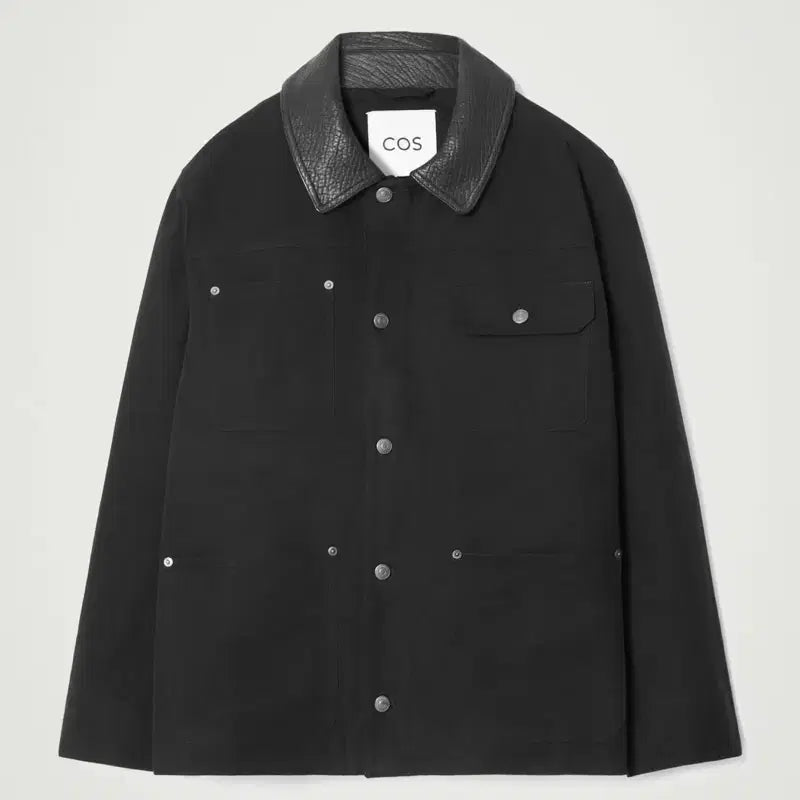 [BUNJANG] COS Leather Collar Field Jacket M / 코스 레더 카라 필드자켓 m