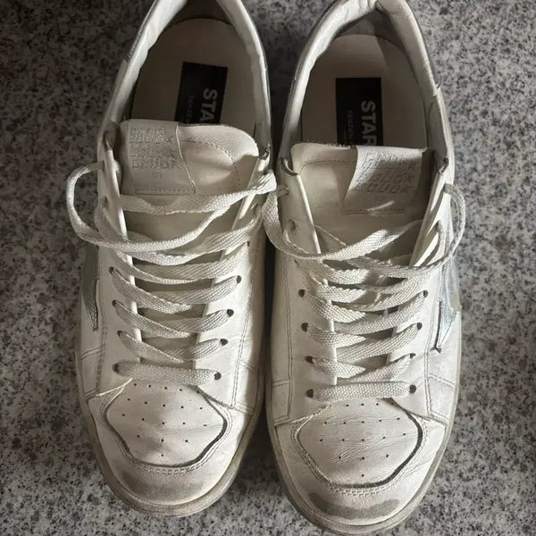 [BUNJANG] Golden Goose Starland Sneakers White Silver Size 41 / 골든구스 스타단 화이트실버 41