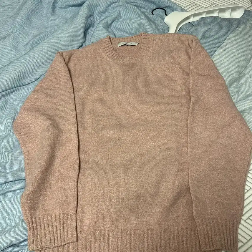 [BUNJANG] UNIONBLUE CASHMERE WOOL CREWNECK KNIT [MELANGE LIGHT PINK] / 유니온블루 CASHMERE WOOL CREWNECK KNIT [MELANGE LIGHT PINK]