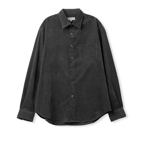 [BUNJANG] Steadyeverywhere Pigment Corduroy Shirt Dark Grey / [2] 스테디에브리웨어 코듀로이 셔츠