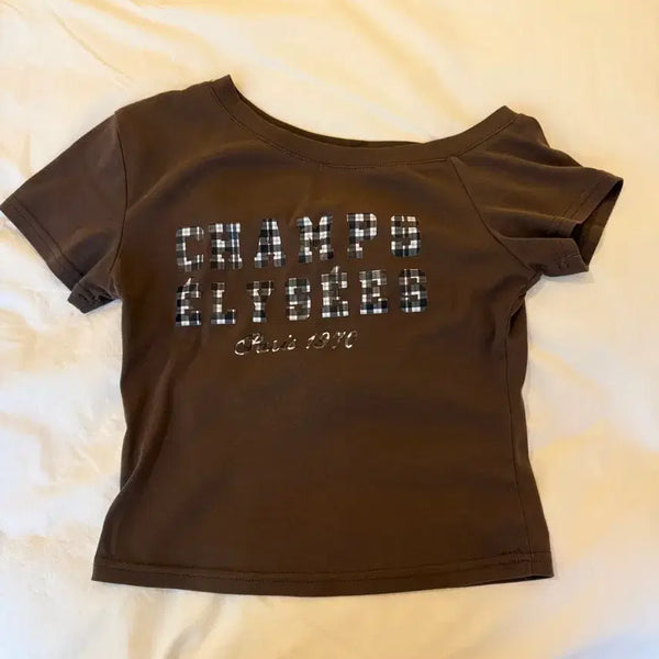 [BUNJANG] One Shoulder Short Sleeve Top / 원숄더 반팔