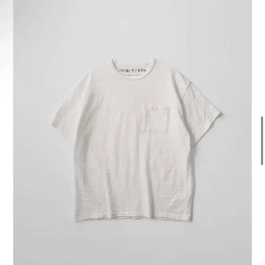 [BUNJANG] Our selves Slub Cotton Short Sleeve T-Shirt White Size 2 / (2)아워셀브스 슬럽 코튼 숏 슬리브