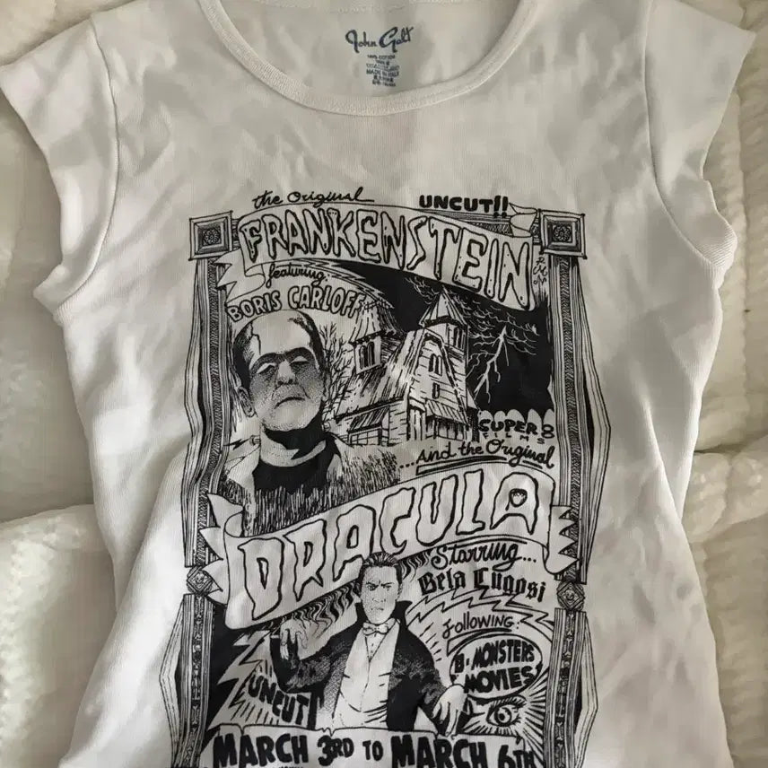 [BUNJANG] Brandy Melville Graphic Printing Baby Tee / 브랜디멜빌 그래픽 프린팅 베이비티