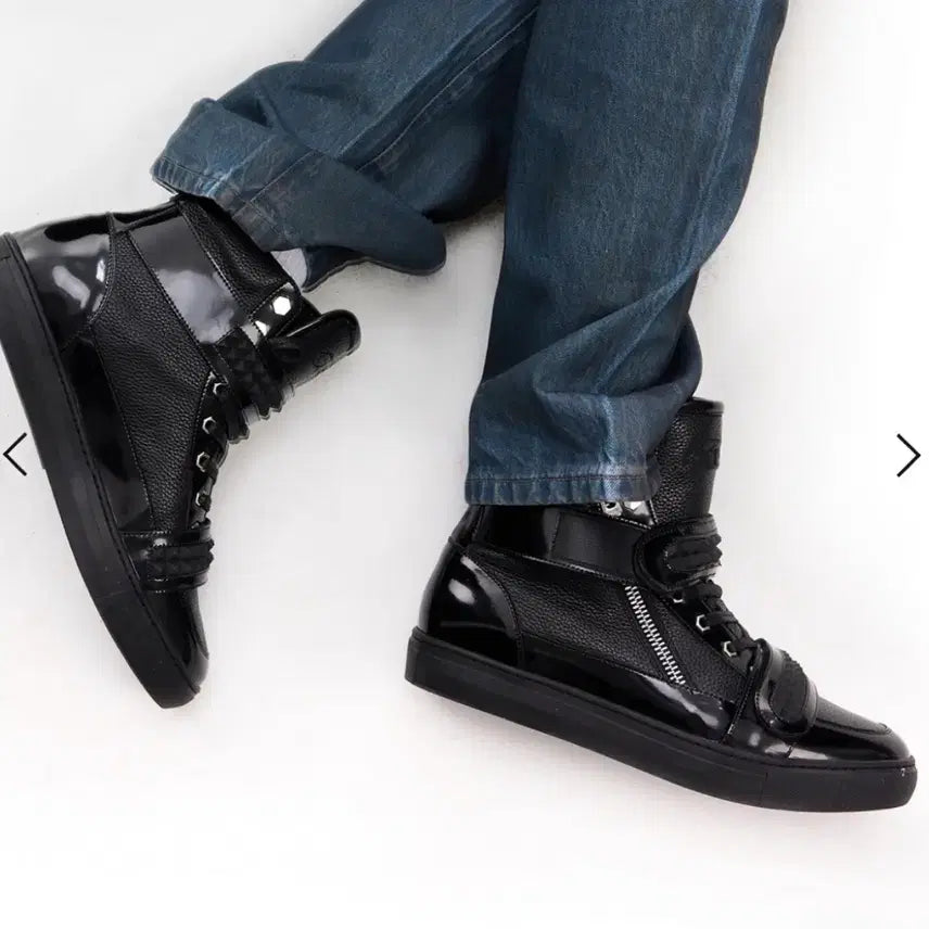 [BUNJANG] BEACCESS Black High-Top Sneakers Y2K / 비액세스 비엑세스 블랙 하이탑 신발 운동화 y2k