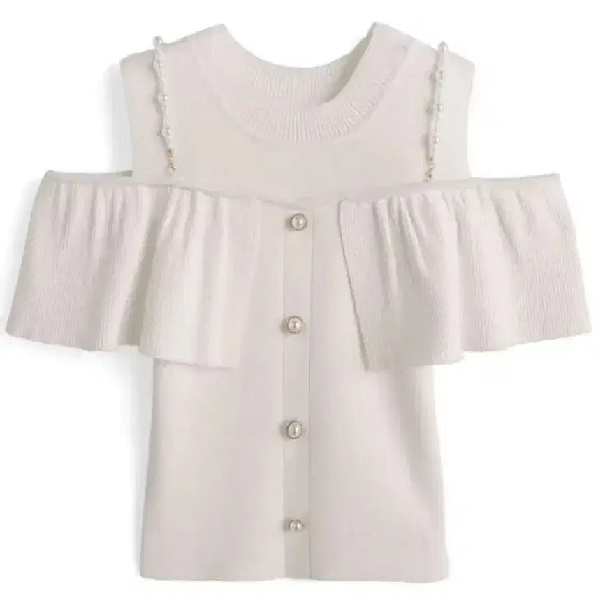 [BUNJANG] GRL Off-Shoulder Short Sleeve Knit / grl 그레일 스나계 오프숄더 반팔 니트
