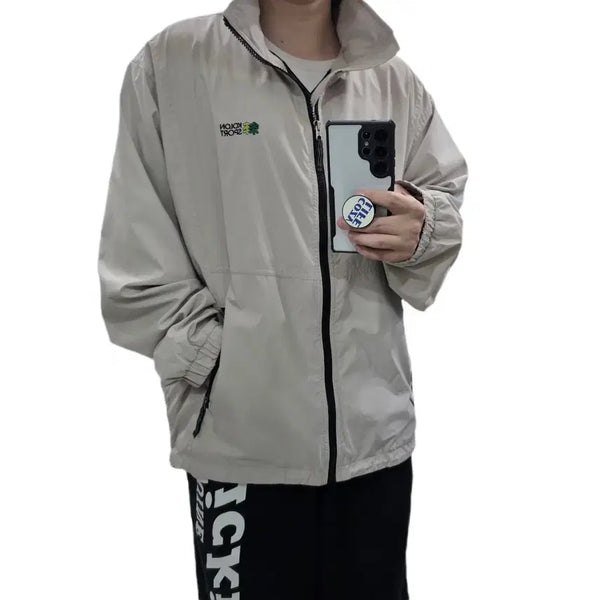 [BUNJANG] KOLON SPORT Old School Windbreaker Beige / 105 코오롱스포츠 올드스쿨 바람막이 베이지