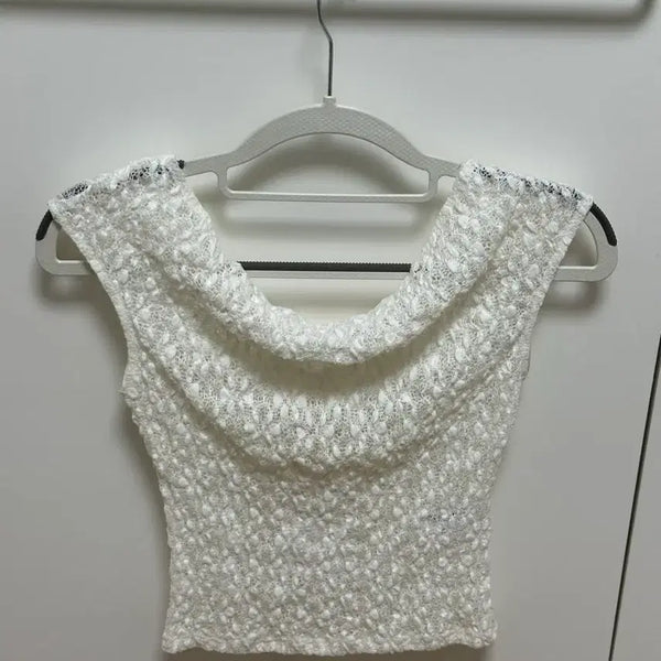 [BUNJANG] ZARA Lace Boat Neck Top / 자라 ZARA 레이스 보트넥 탑:)