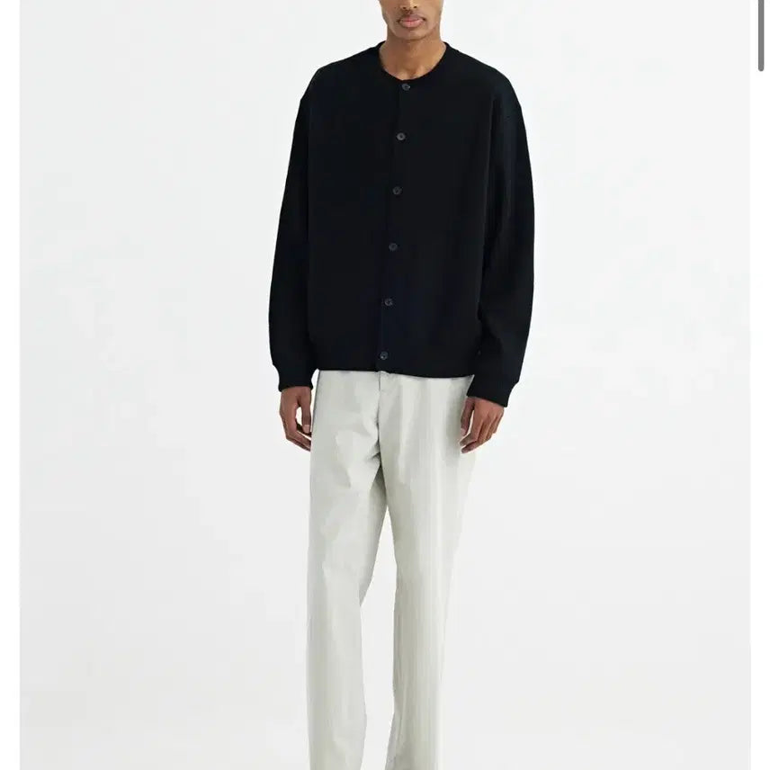 [BUNJANG] Solid Homme Wool Cotton Round Neck Cardigan / [50]솔리드옴므 울 코튼 라운드넥 가디건