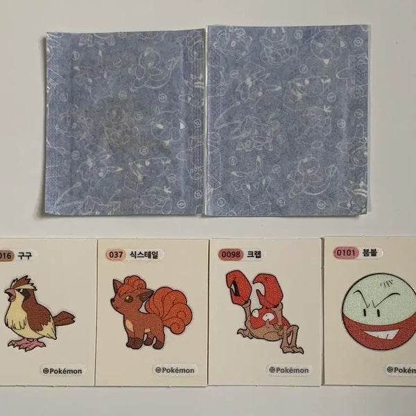 [BUNJANG] Pokemon Sticker Collection - Charizard, Dratini, Pidgey, Ninetales, Voltorb / 포켓몬스터 띠부씰실 리자몽 미뇽 구구 식스테일 붐볼