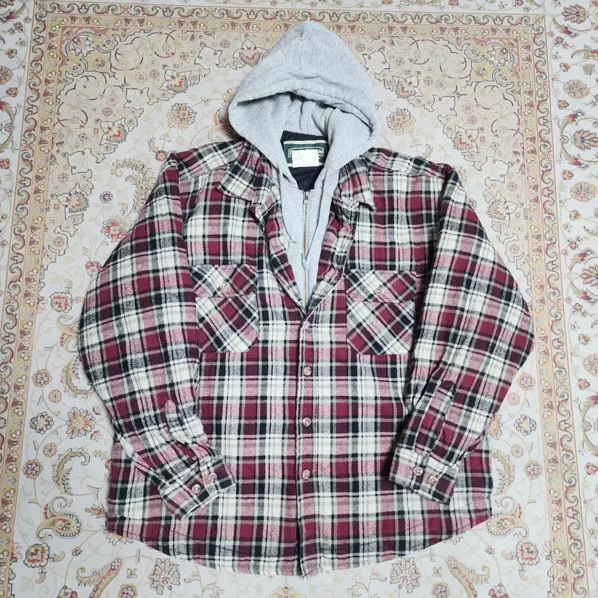 [BUNJANG] Field & Stream Men's Flannel Hoodie Size L / 필드앤스트림 남성 플란넬 후드셔츠 L
