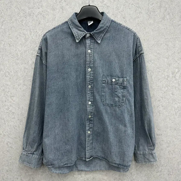 [BUNJANG] Partimento Men's Chambray Loose Fit Shirt (Size 95/M) / 95 파르티멘토 남자 루즈핏 샴브레이 셔츠