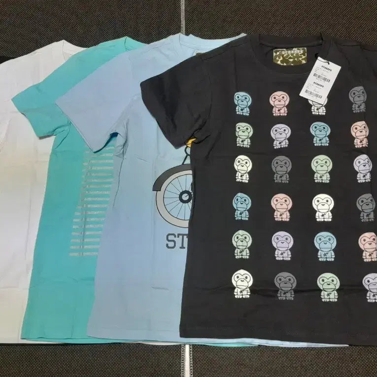 [BUNJANG] Men's & Women's Premium Cotton T-Shirt 5-Piece Bundle Set / [새상품]남녀공용 고급 면티5종(일괄판매)